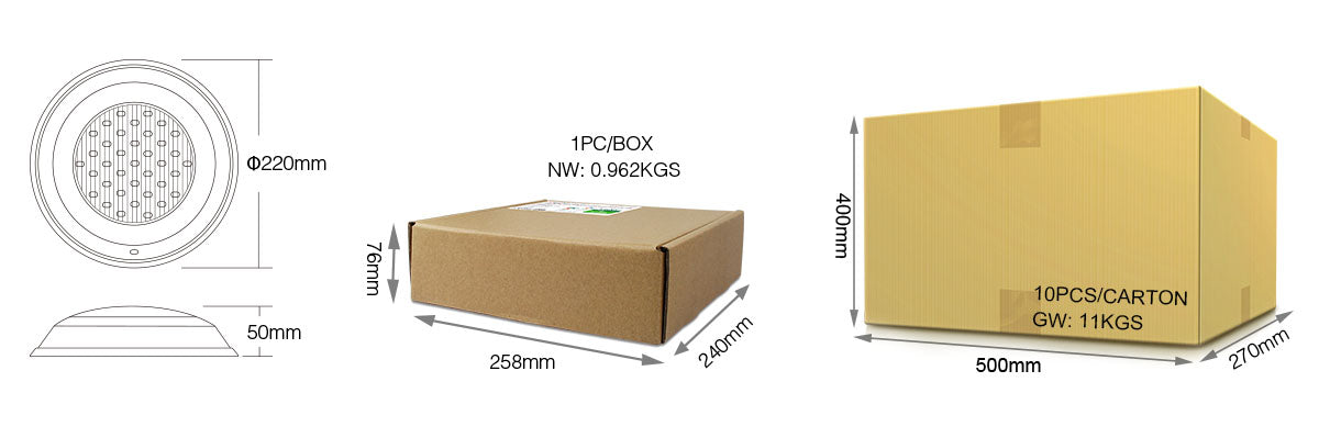 FOCO LED PISCINA SUPERFICIE 15W RGB+CCT Wall-mounted Underwater Light (LoRa 433MHz)