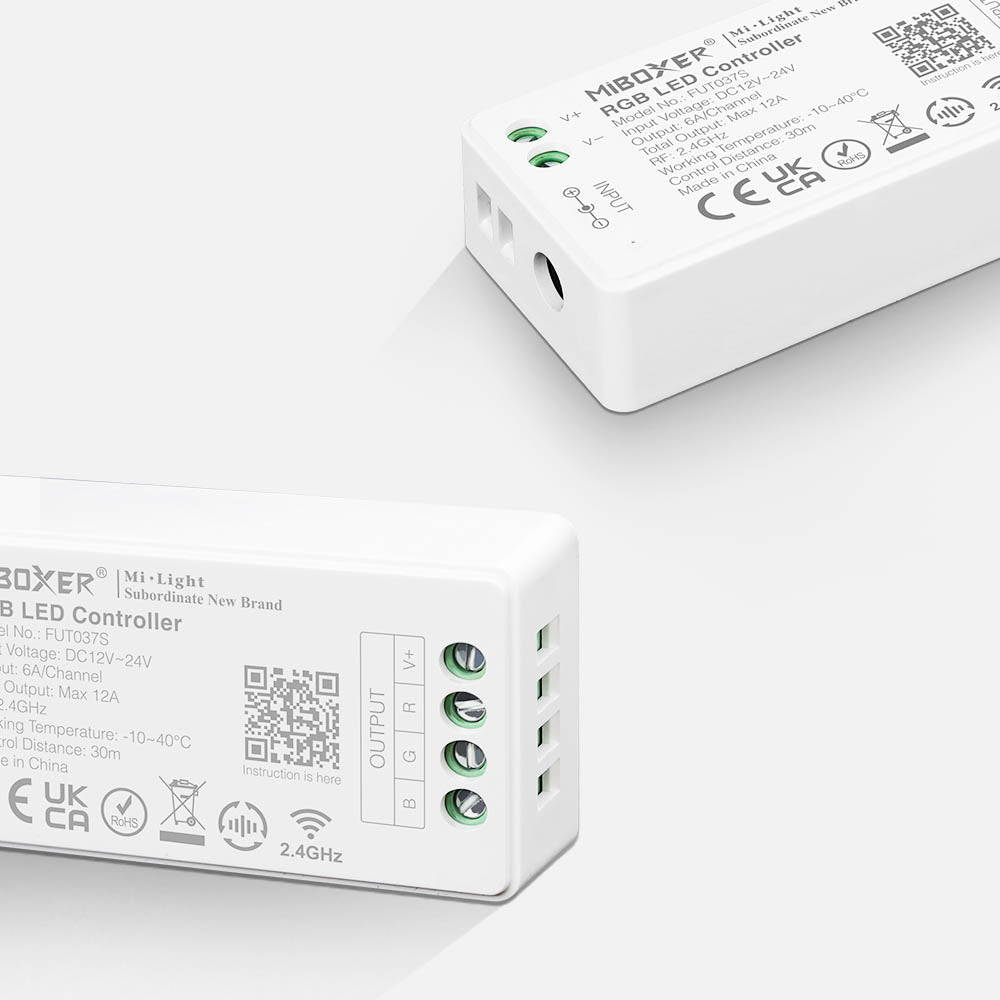 MINI CONTROLADOR RGB FUT037S DC12V/24V 6A CH MAX 12A 2.4G RF