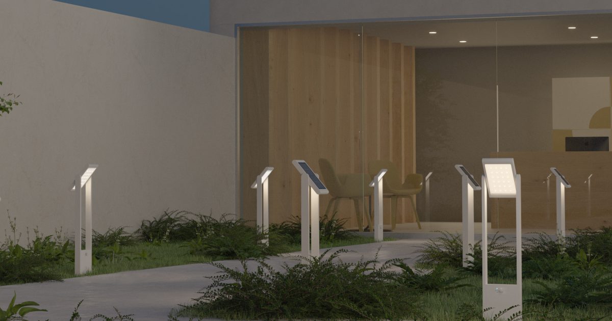 FOCO LED SOLAR POPA 100CM ALUMINIUM PANEL SOLAR 1,6W 120º LED 4.000K