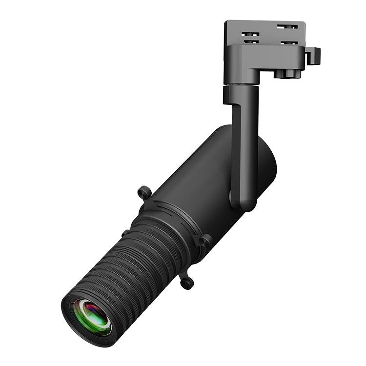 FOCO PROYECTOR LED 20W PARA CARRIL TÉCNICO TRIFÁSICO CON LENTE AJUSTABLE ESPECIAL MUSEOS Y CON OPCIÓN GOBOS