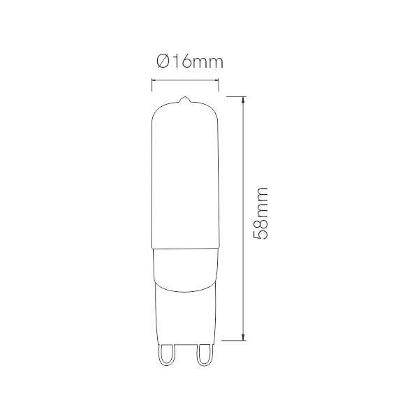 BOMBILLA LED G9 LONG 2,8W. UNIFORM-LINE