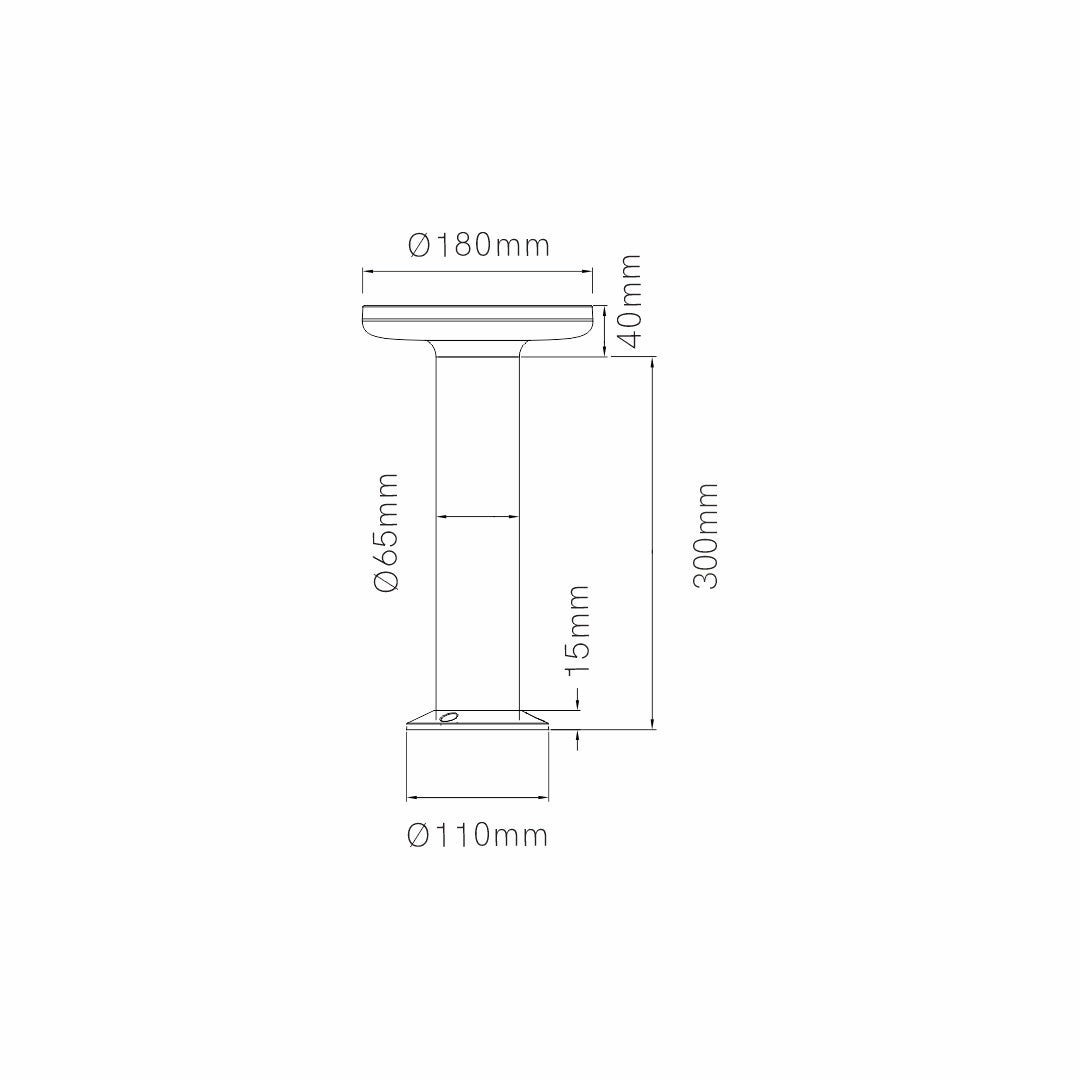 BALIZA LED EXTERIOR MAC 30CM 12W 100º IP65