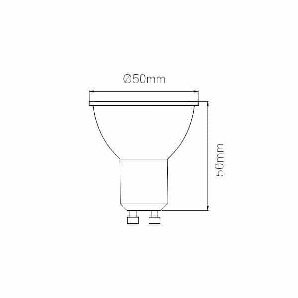 BOMBILLA LED GU10 HOOK 6W 220-240V 60º DICHROIC EFFECT DIMMABLE LED