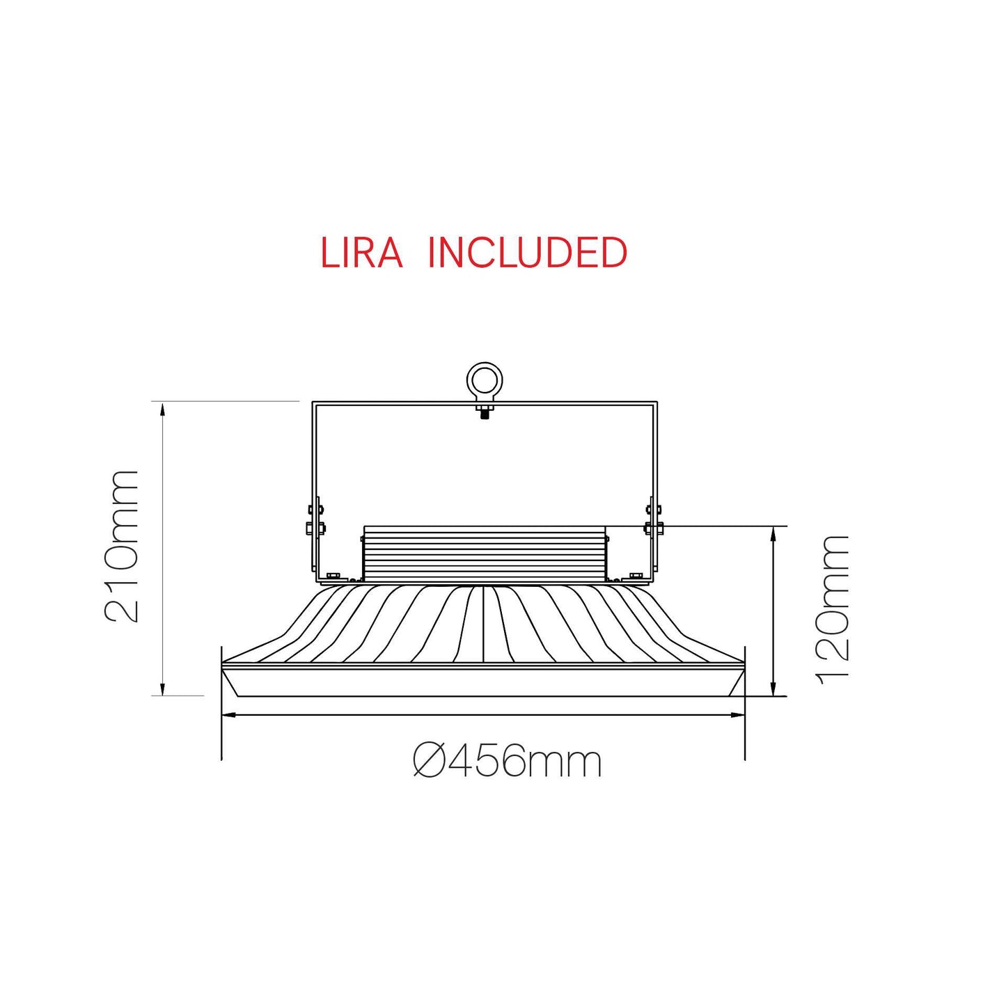 CAMPANA LED INDUSTRIAL UFO ALUMINIUM 300W 100-260V 110º LED PHILIPS 4.000K - 3972