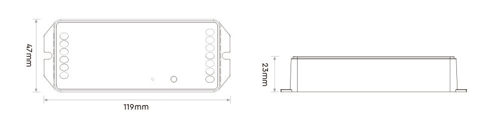 CONTROLADOR LED PR5 5 EN 1 RGB+CCT DC12-48V RF 2.4GHz MAX 20A 960W