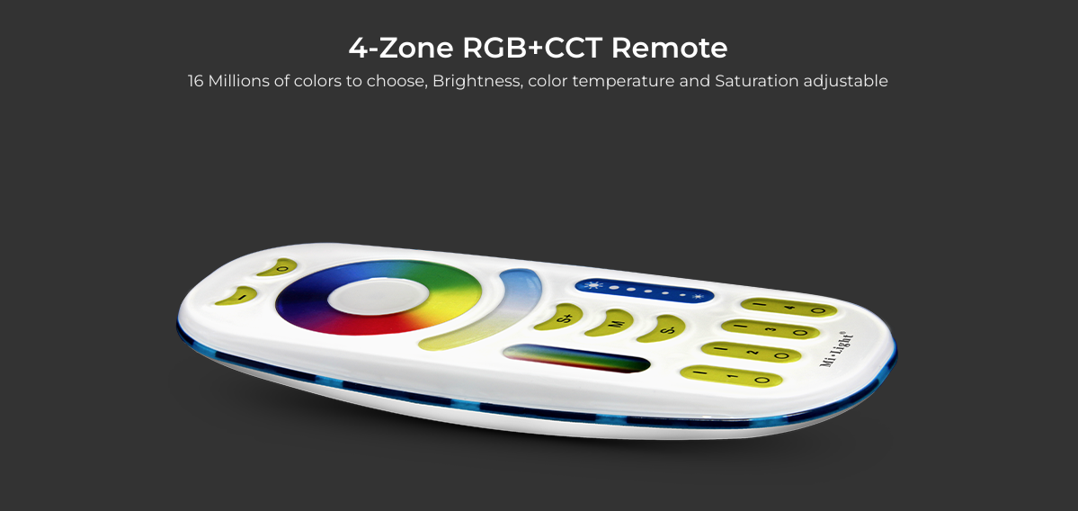 MANDO A DISTANCIA FUT092 4 ZONAS RF 2.4G WIRELESS RGB+CCT