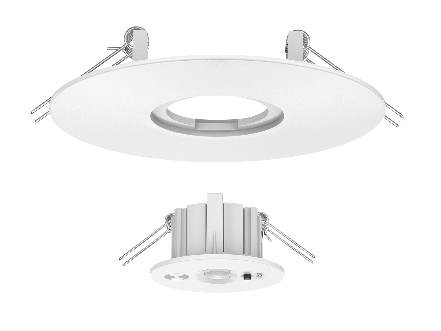 MINI DOWNLIGHT LED EMNERGENCIA 3W 240LM 5000K 55MM, 3 HORAS, LIFEPO4 6,4V1500MAH AUTOTEST