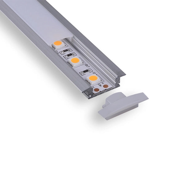 PERFIL DE ALUMINIO 2M ENCASTRAR PARA TIRAS LED + DIFUSOR