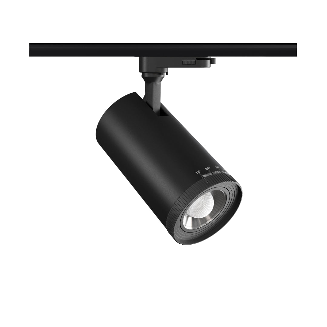 FOCO ZOOM 15W/20W/25W 15º-55º 2700K/3200K/4000K PARA CARRIL TÉCNICO TRIFÁSICO