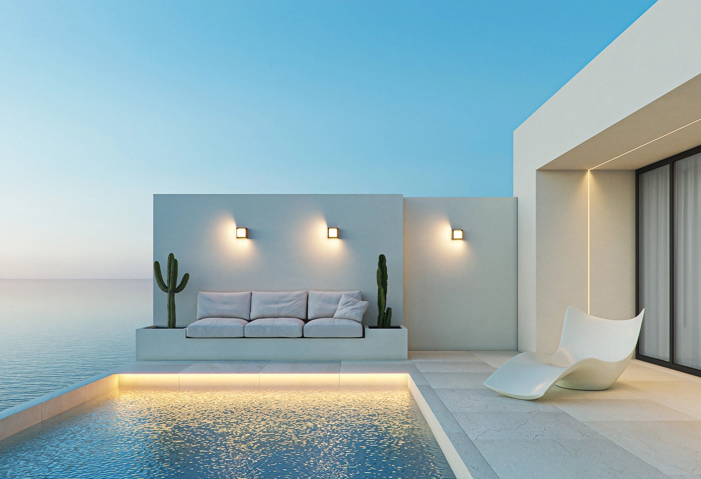 APLIQUE LED PARED BLIS SQUARE 15W 180º SWITCH 2.700K/3.200K/4.000K