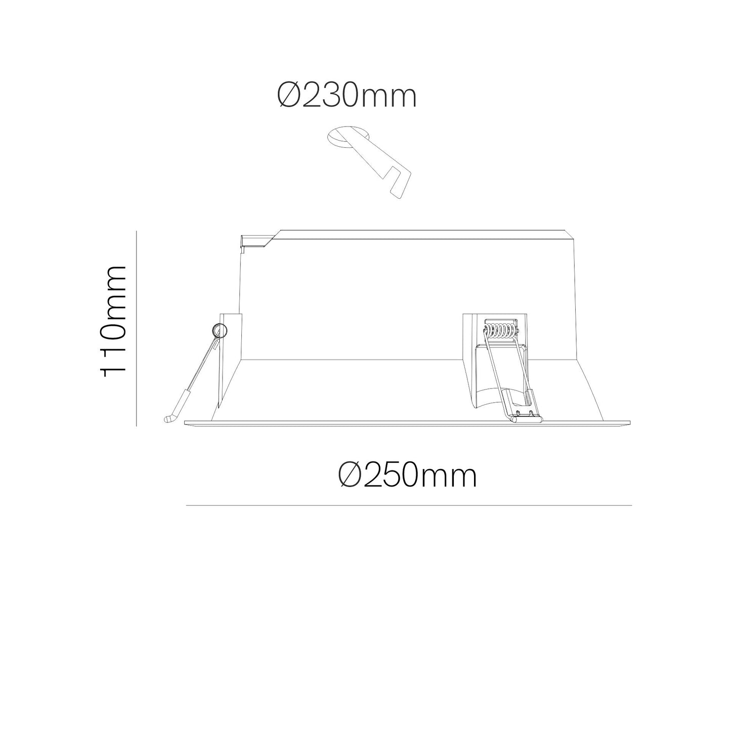 DOWNLIGHT THESSIS BLANCO LED 35W 220-240V 90º SWITCH 3.000K-4.000K-5000K