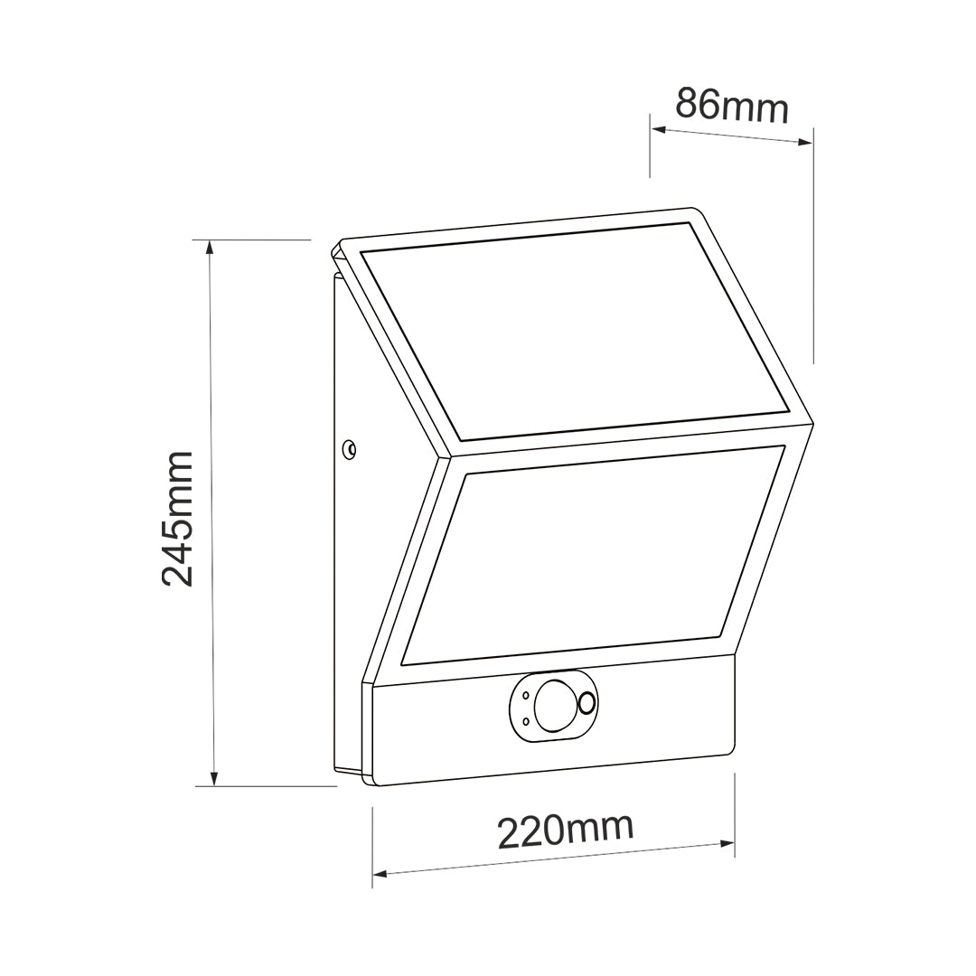FOCO LED SOLAR EGNA ALUMINIUM PANEL SOLAR 3W 120º LED 4.000K