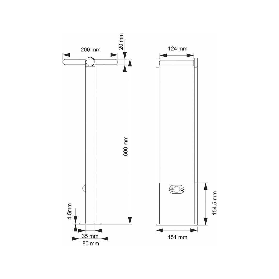 FOCO LED SOLAR POPA 60CM ALUMINIUM PANEL SOLAR 1,6W 120º LED 4.000K