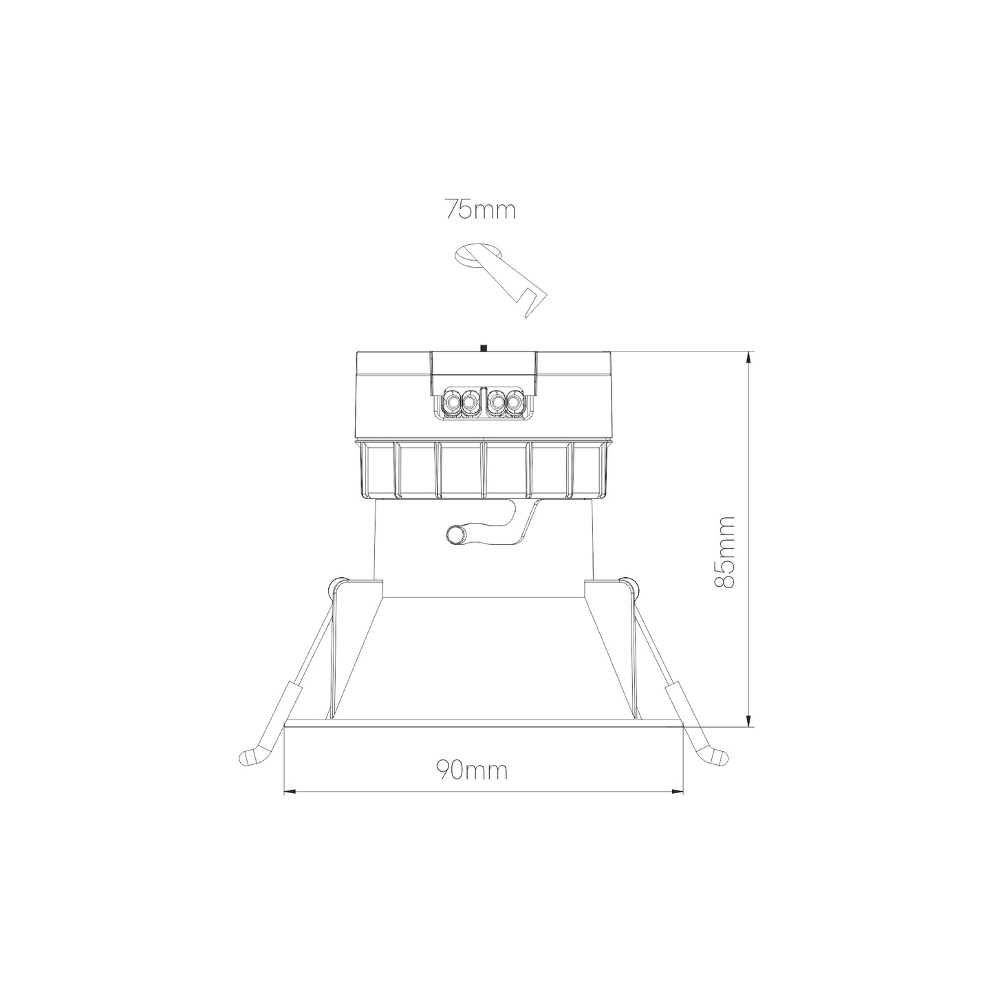 DOWNLIGHT LED PULCOM REDONDO 8W SWITCH 2.700K/3.200K/4.000K 38º