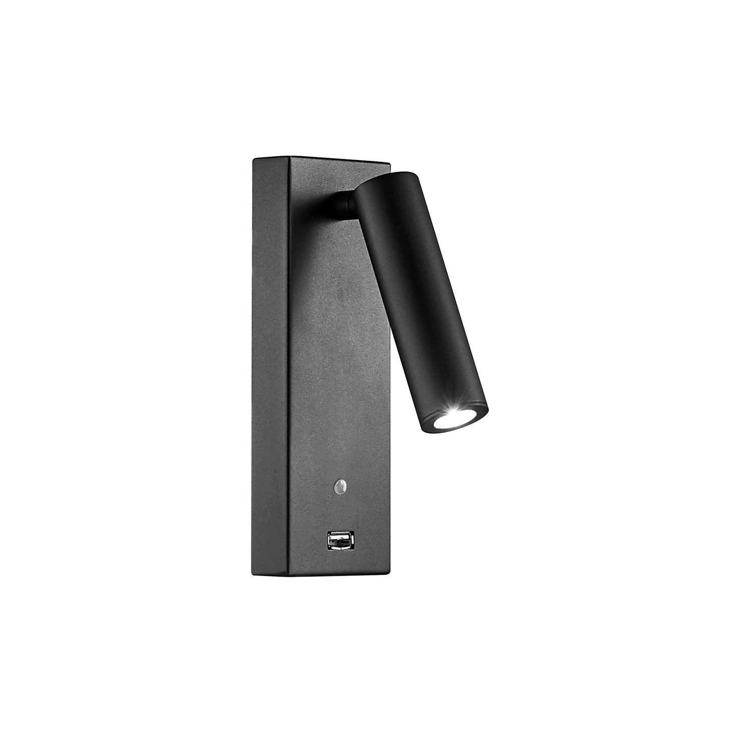 LÁMPARA LED LECTURA PURE 4W 3 NIVELES DE INTENSIDAD 220V 30º 2.700K-USB 5V/2A