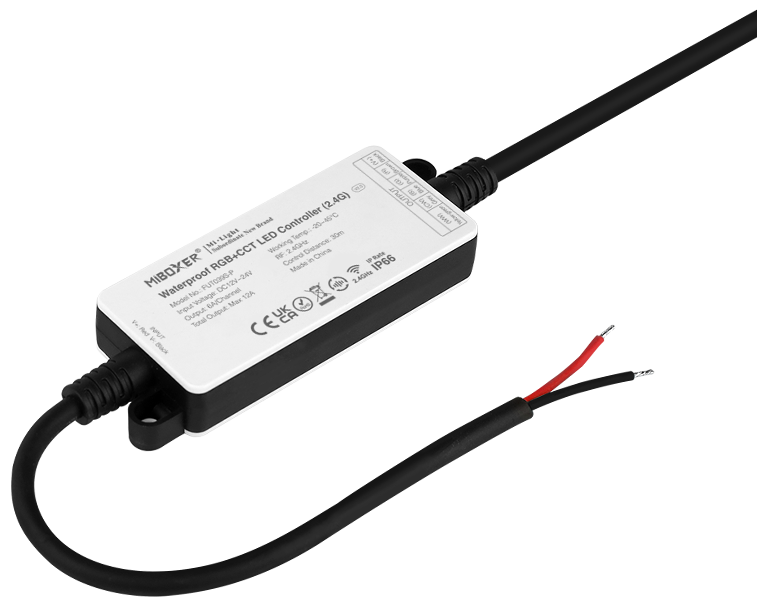 CONTROLADOR LED EXTERIOR FUT039S-P RGB+CCT RF 2,4 GHz - 12 ~ 24 V CC 12A MAX. IP66