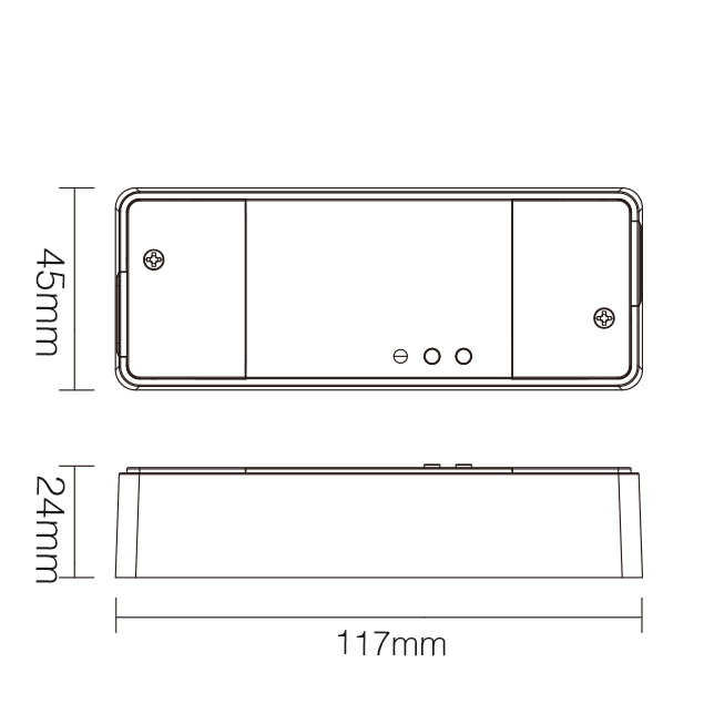 REGULADOR TRIAC DIMMER TRI-PR 500W AC 100-240V~ 50/60Hz RF 2.4GHz MAX 2,27A PUSH DIMMER