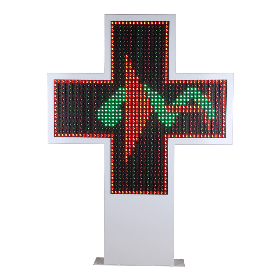 CRUZ DE FARMACIA 500X500 FULL COLOR P10 DOBLE CARA