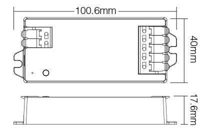 MINI CONTROLADOR LED E2-RF 2 EN 1 (SINGLE COLOR - DUAL WHITE) DC12 ~ 24V RF 2.4GHz MAX 12A IP20