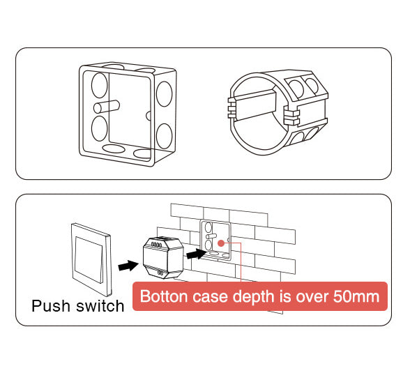 PASTILLA DE REGULACIÓN LED AC TRIAC RF+PULSADOR DIMMER