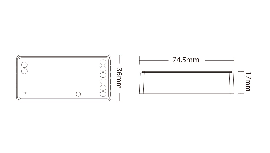 MINI CONTROLADOR LED SPIR3 3 EN 1 SPI (SINGLE COLOR + RGB + RGBW) RF 2.4GHz