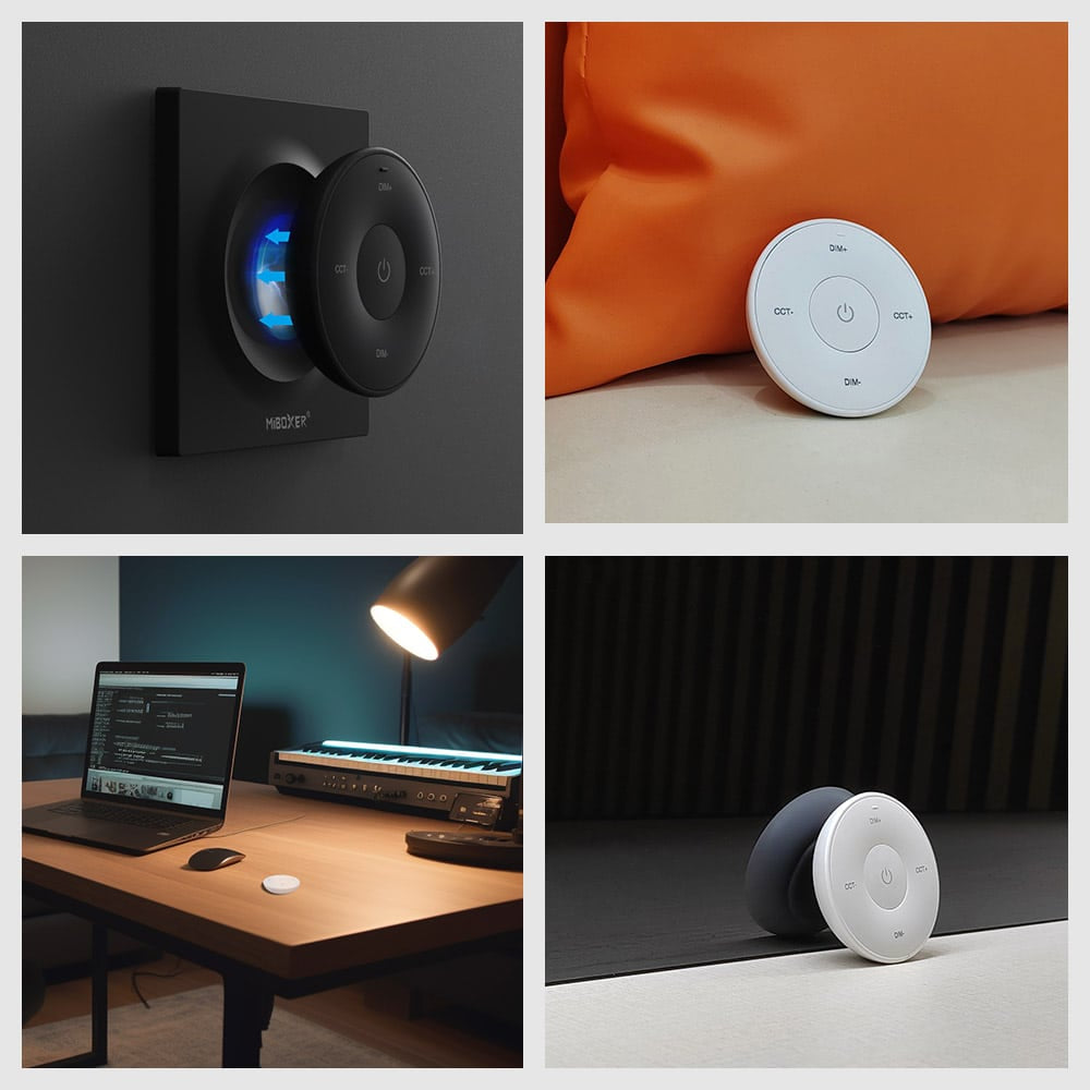 MINI CONTROL REMOTO K2 2.4GHz RF WIRELESS CON SOPORTE A PARED MAGNÉTICO