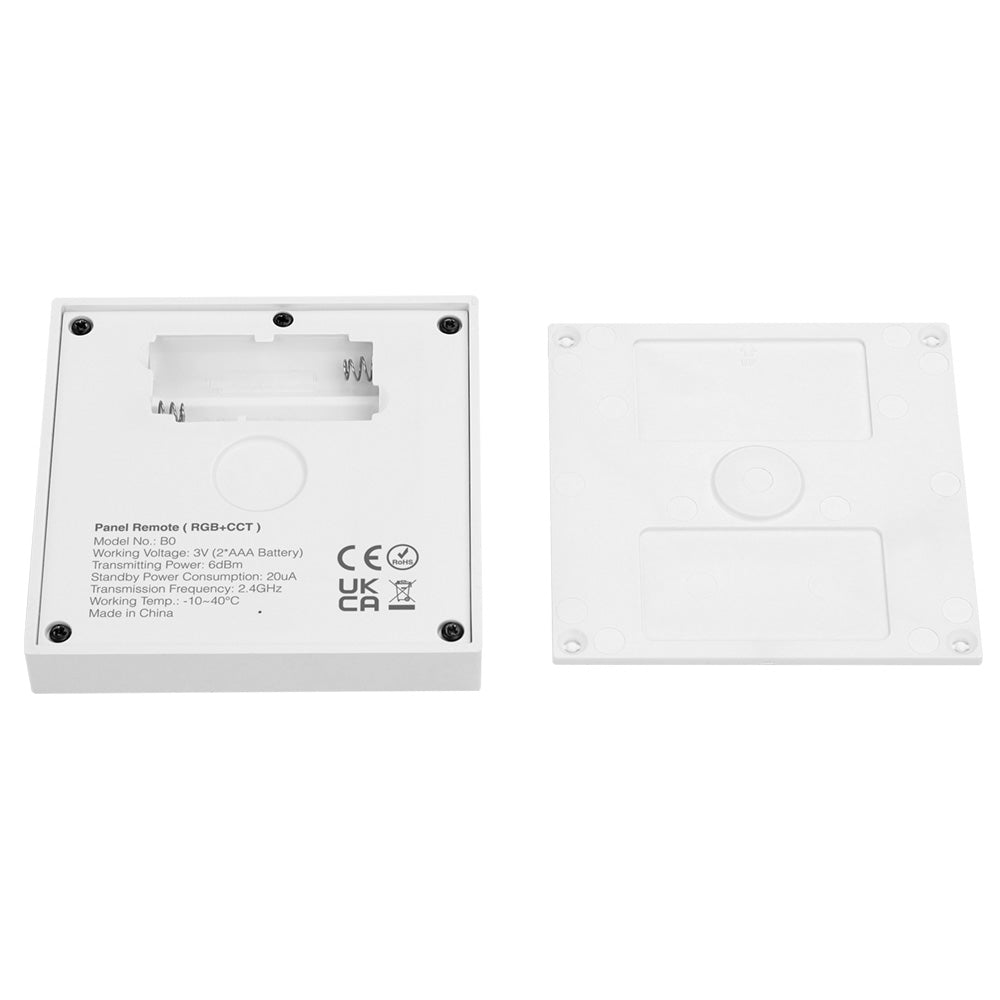 CONTROL REMOTO PARED B0 1 ZONA RGB+CCT RF 2.4GHz ACABADO CRITAL BLANCO