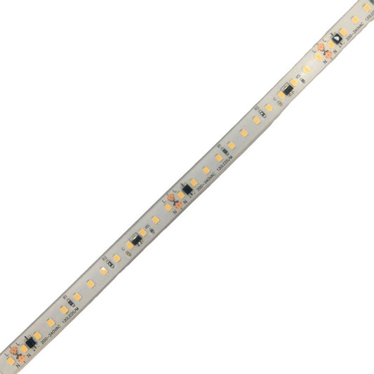 TIRA LED DIRECTO AC220V SIN DRIVER SMD2835 15W/m REGULACIÓN TRIAC 120LEDs/m 12mm IP67 CORTE CADA 10CM 4000K