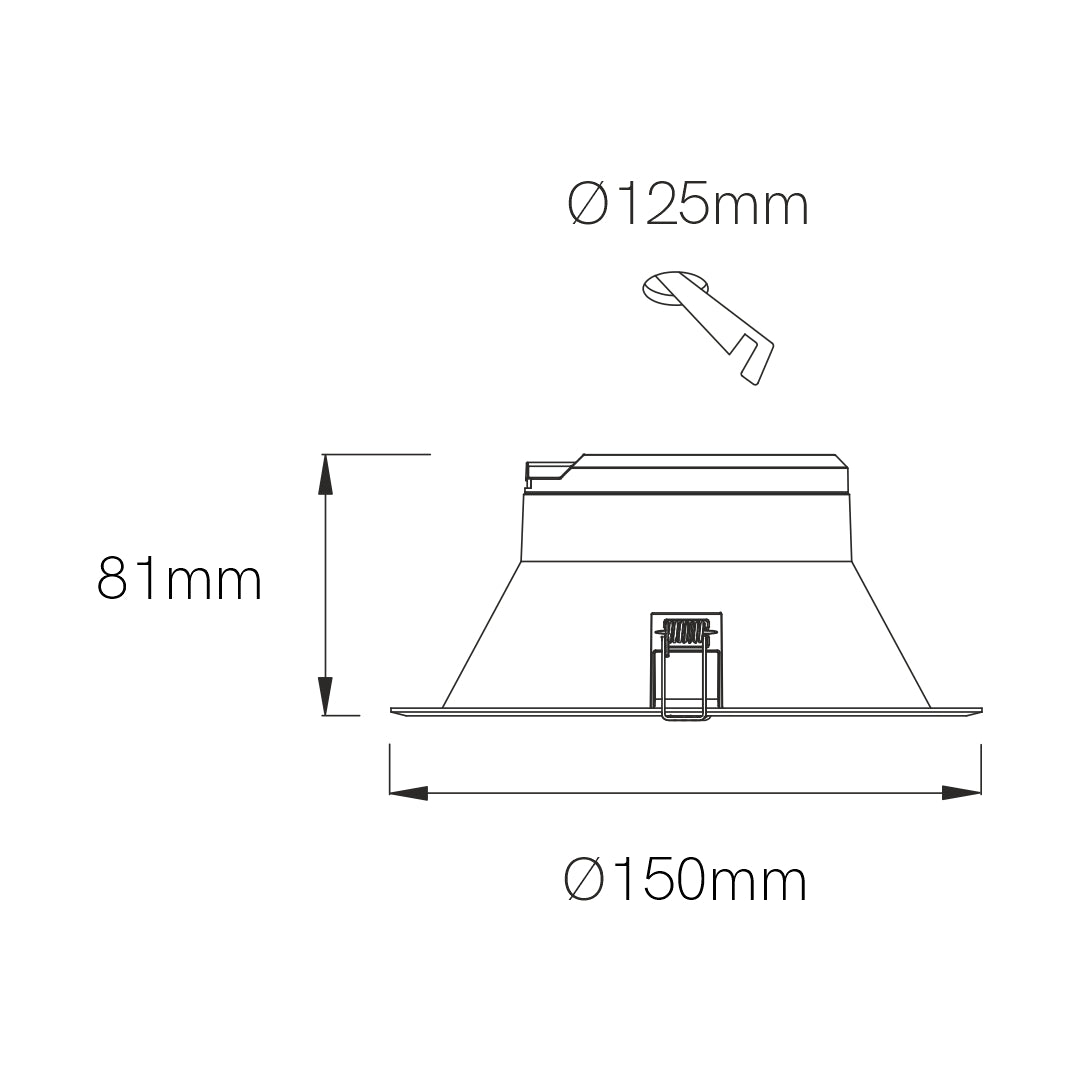 DOWNLIGHT LED THESSIS DIMMABLE BLANCO 15W 220-240V 90º SWITCH 3.000K-4.000K-5000K
