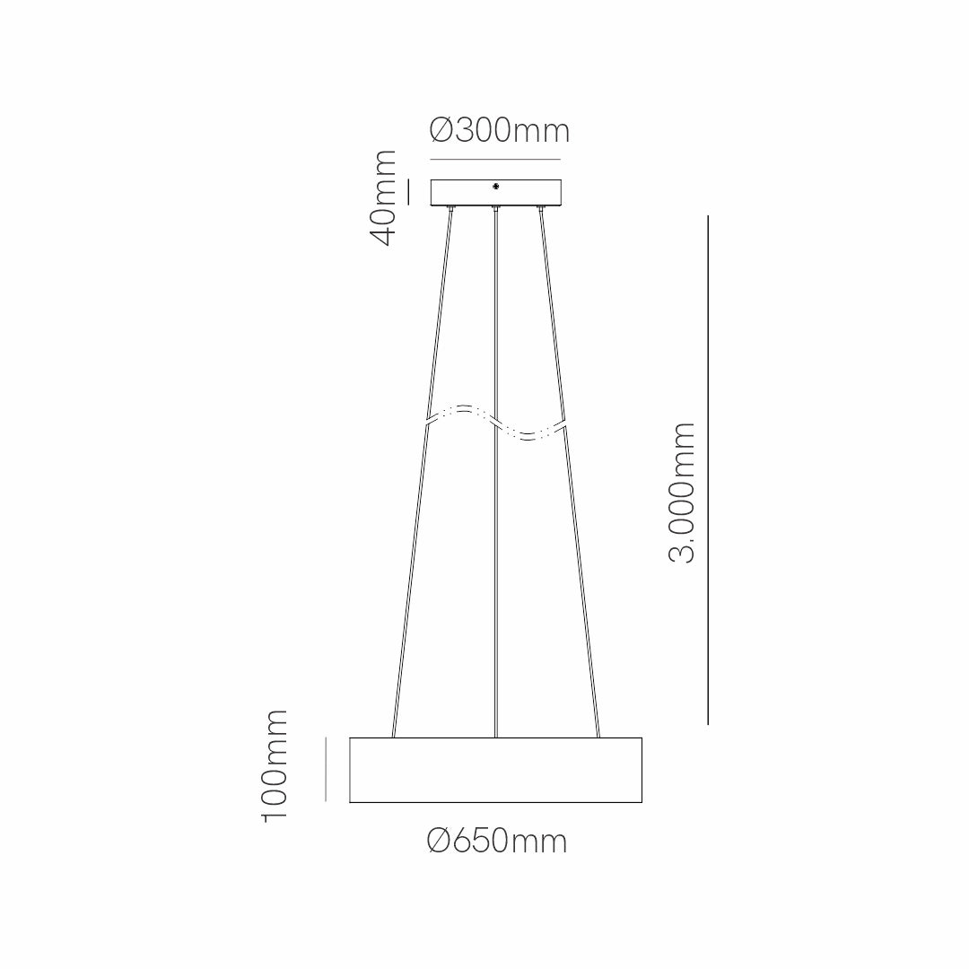 LÁMPARA LED SUPERFICIE / SUSPENSIÓN TOT 60W 115º TUYA 2600K-4000K