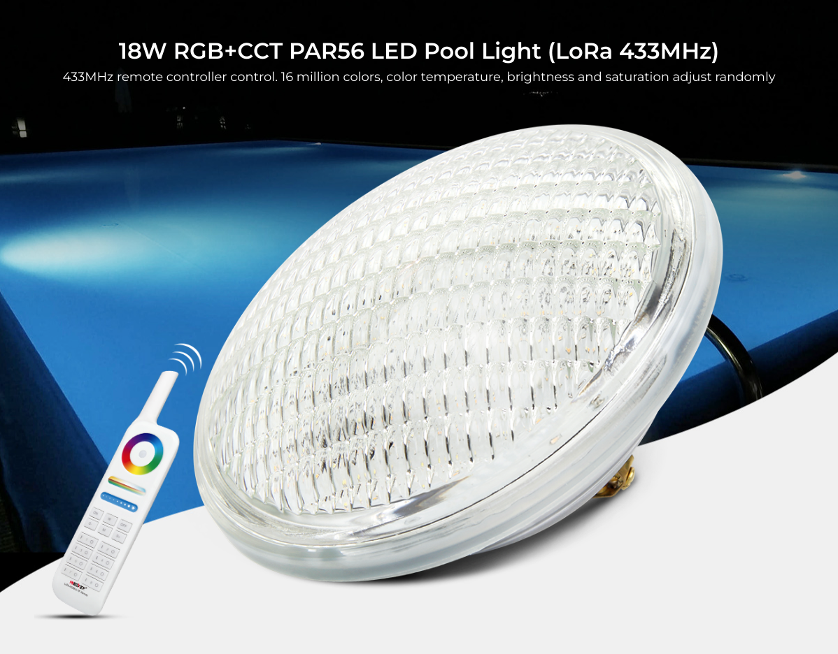 FOCO LED PISCINA 18W RGB+CCT PAR56 LED Pool Light (LoRa 433MHz)
