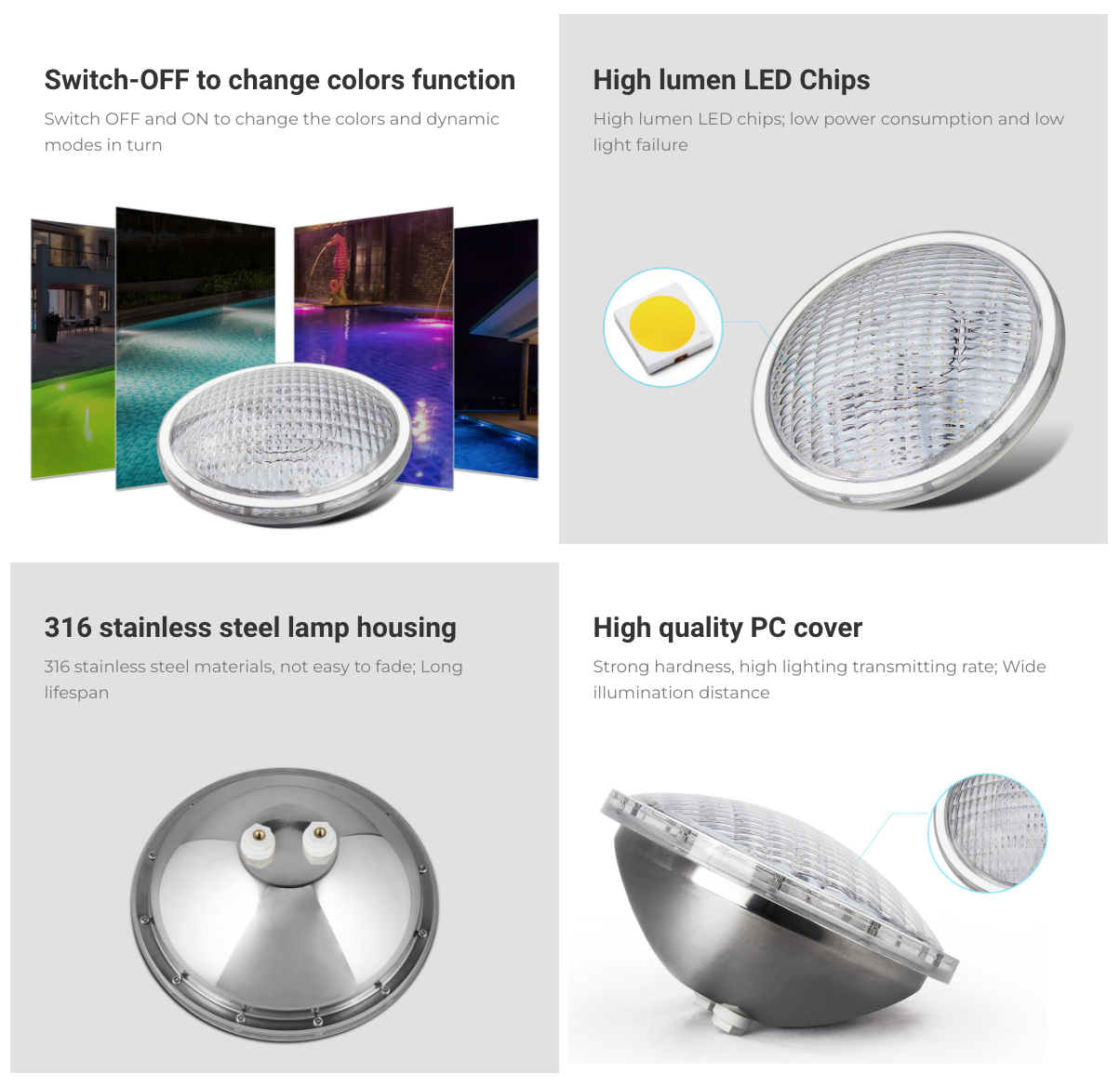 FOCO LED PISCINA 27W RGB+CCT PAR56 LED Pool Light (LoRa 433MHz)