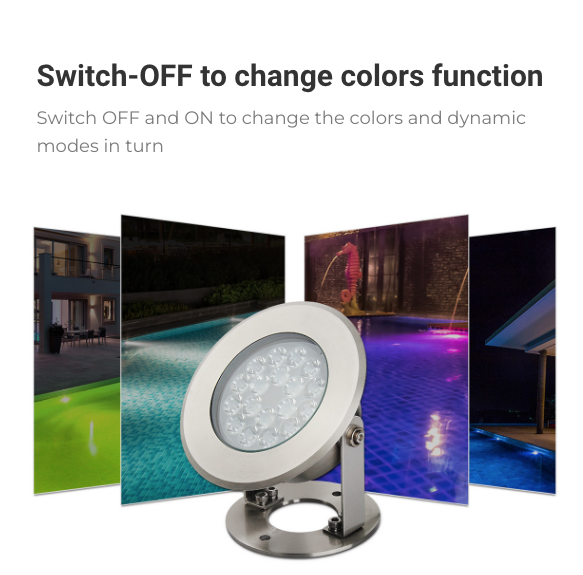 FOCO LED SUMERGIBLE PARA FUENTES 9W RGB+CCT LED Underwater Light (LoRa 433MHz)