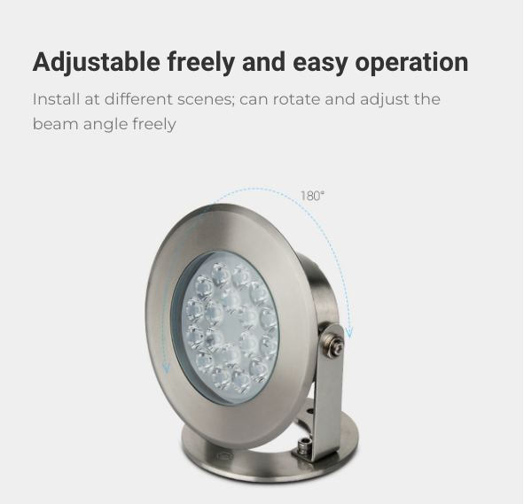 FOCO LED SUMERGIBLE PARA FUENTES 9W RGB+CCT LED Underwater Light (LoRa 433MHz)