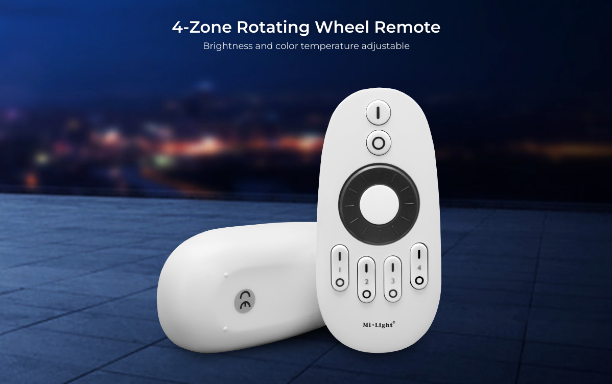 MANDO A DISTANCIA FUT006 4 ZONAS RF 2.4G WIRELESS CON RUEDA GIRATORIA