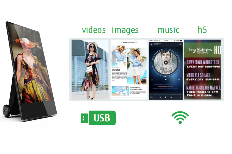PANTALLA LCD PORTATIL 43" EXTERIOR IP65 CON BATERIA