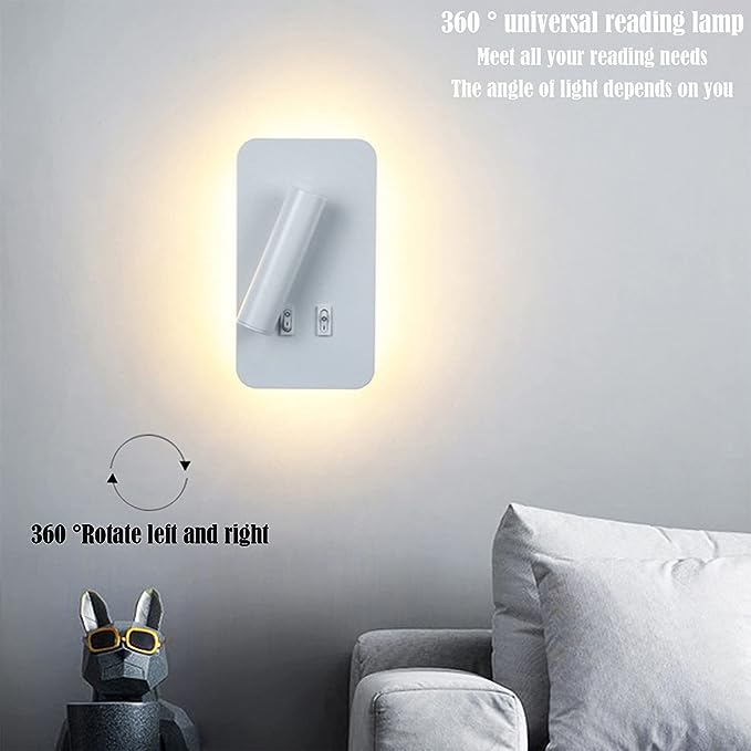LÁMPARA LED LECTURA DOBLE ENCENDIDO 3W+10W