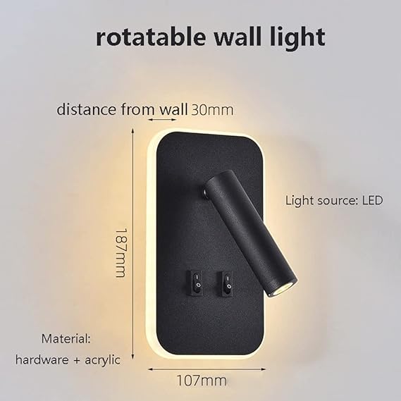 LÁMPARA LED LECTURA DOBLE ENCENDIDO 3W+10W