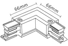 CONECTOR UNIÓN L 90º PARA CARRIL TÉCNICO TRIFÁSICO