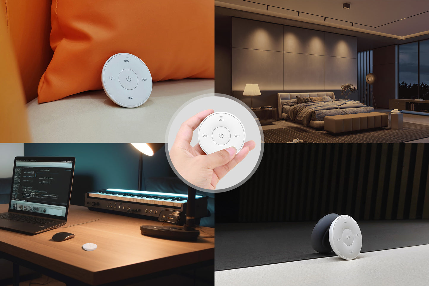 MINI CONTROL REMOTO K2S 2.4GHz RF WIRELESS CON SOPORTE A PARED MAGNÉTICO