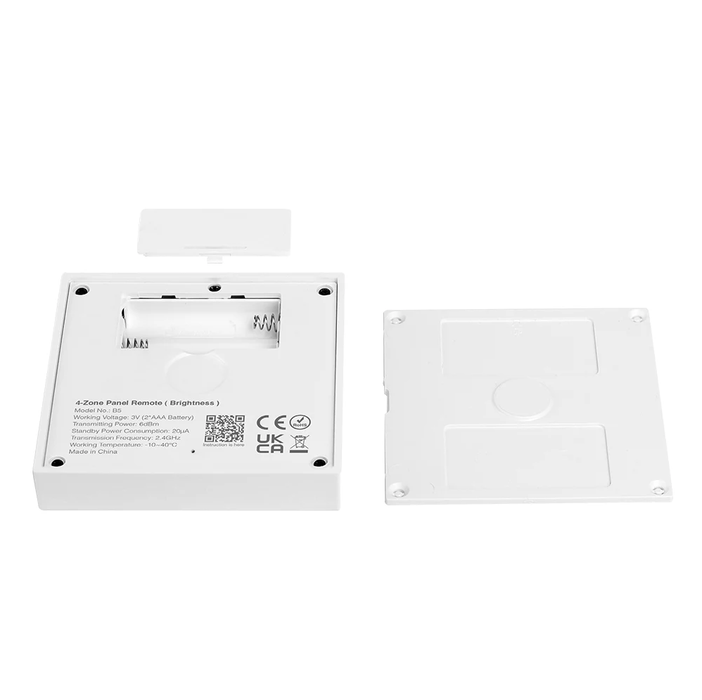 CONTROL REMOTO PORTATIL B5 4 ZONAS RF 2.4GHz WIRELESS CON SOPORTE A PARED MAGNÉTICO