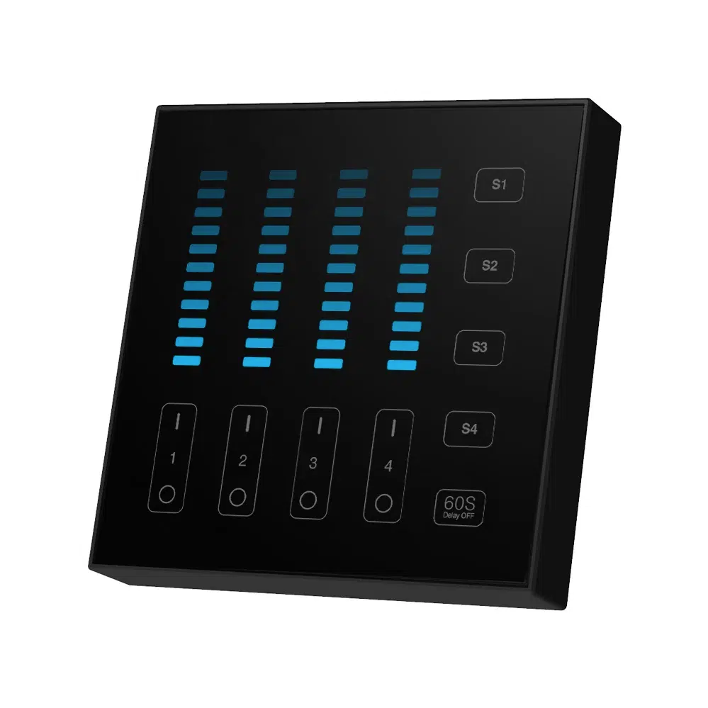 CONTROL REMOTO PORTATIL B5 4 ZONAS RF 2.4GHz WIRELESS CON SOPORTE A PARED MAGNÉTICO