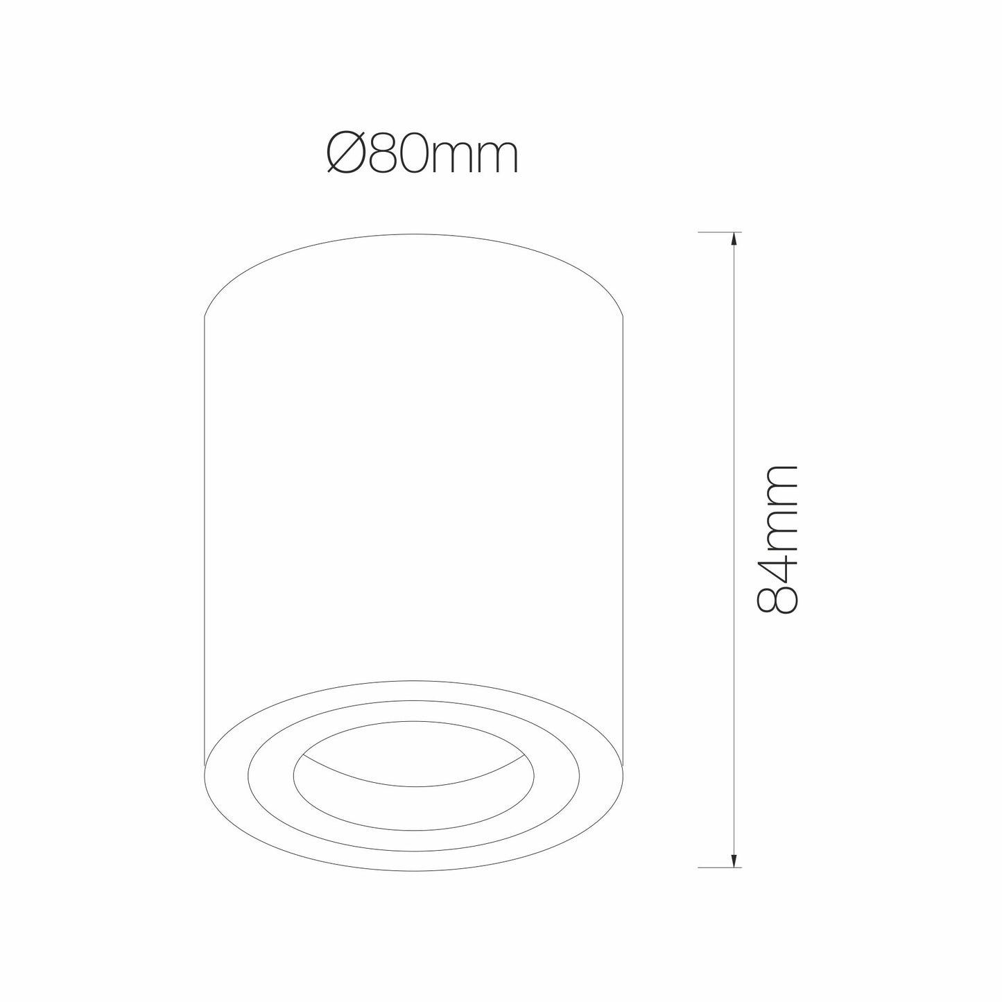 ARO ONE SUPERFICIE ALUMINIO ORIENTABLE PARA BOMBILLA GU10