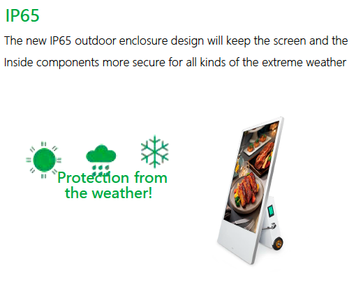 PANTALLA LCD PORTATIL 43" EXTERIOR IP65 CON BATERIA
