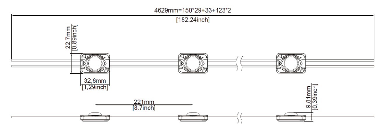 MÓDULO LED FONDO DE CAJA 1W DC12V 100LM/W IP67 170º 6500K (PARA CAJAS ENTRE 5-15CM)