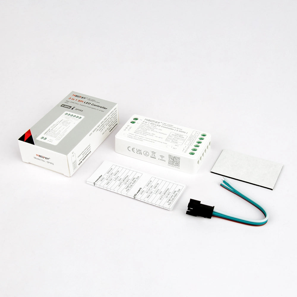 MINI CONTROLADOR LED SPIR3 3 EN 1 SPI (SINGLE COLOR + RGB + RGBW) RF 2.4GHz