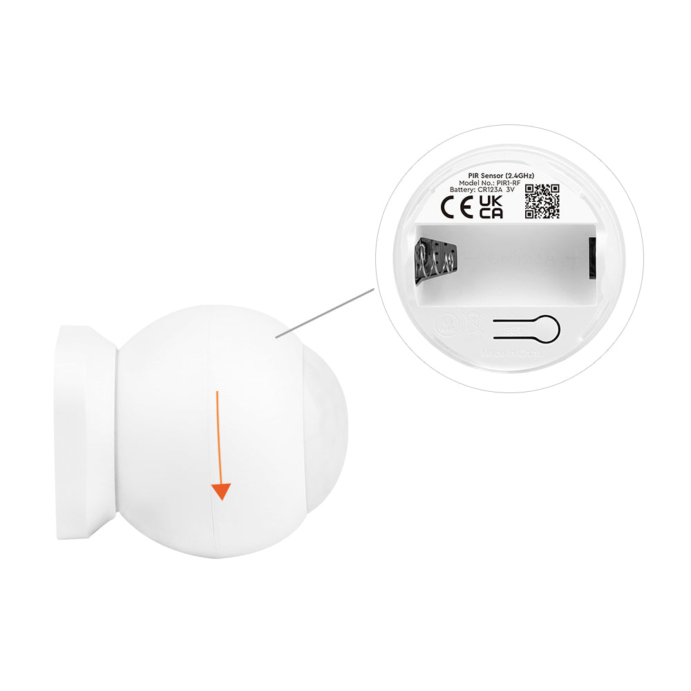 SENSOR PIR PIR1-RF 2.4GHz RF WIRELESS CON SOPORTE A PARED MAGNÉTICO