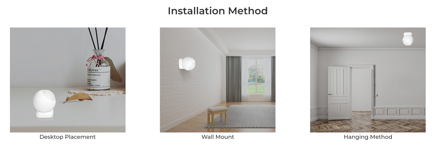 SENSOR PIR PIR1-RF 2.4GHz RF WIRELESS CON SOPORTE A PARED MAGNÉTICO