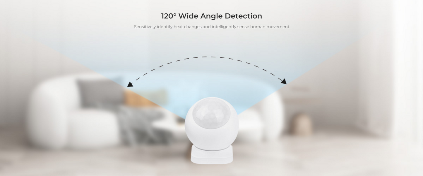 SENSOR PIR PIR1-RF 2.4GHz RF WIRELESS CON SOPORTE A PARED MAGNÉTICO