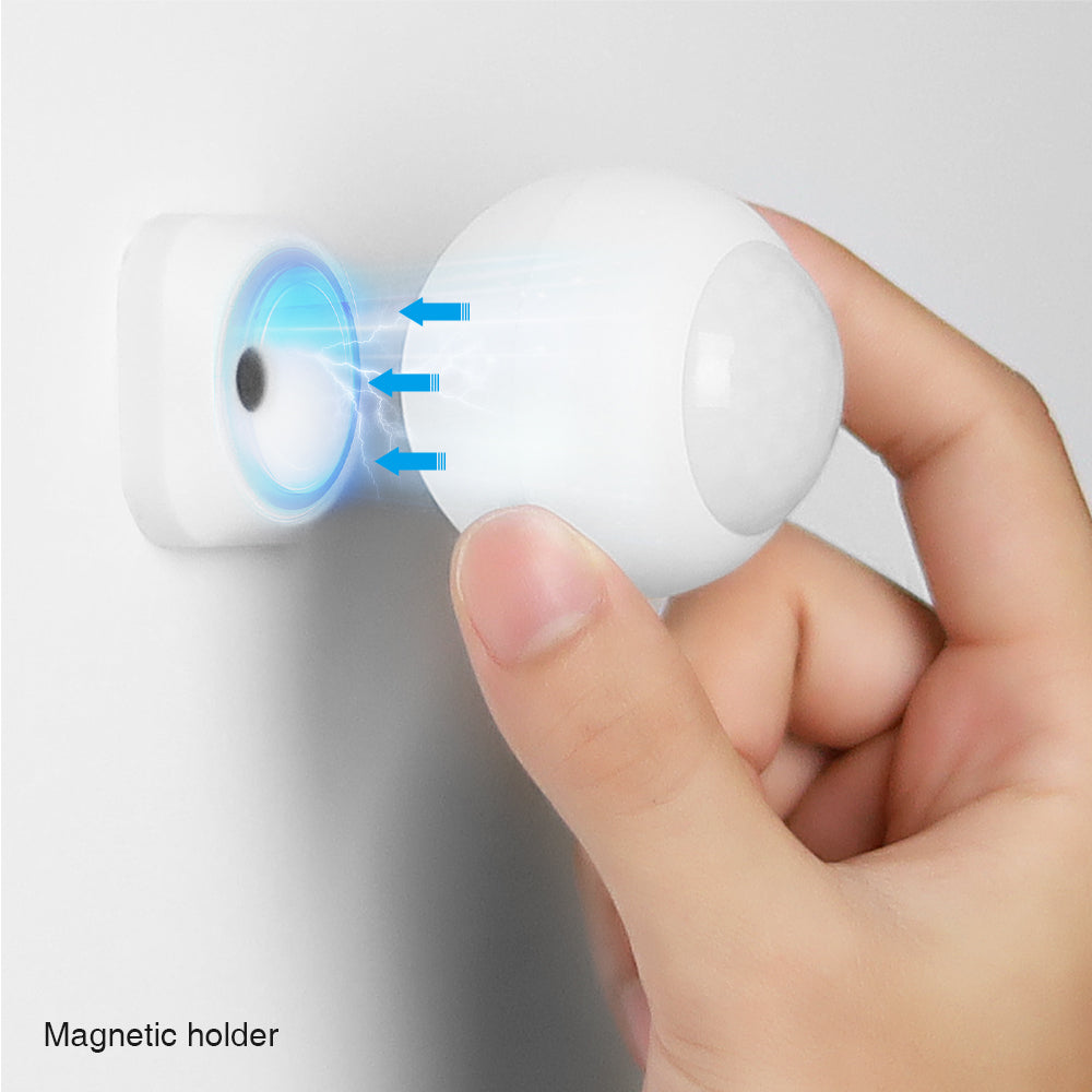 SENSOR PIR PIR1-RF 2.4GHz RF WIRELESS CON SOPORTE A PARED MAGNÉTICO